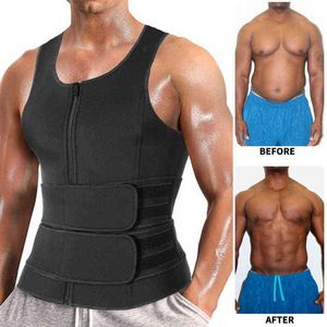 Wholesale tummy control vest tops resale online - Workout Waist Trainer Vest Thermo Faja Shapewear Mens Corset Body Shaper Tummy Control Slimming Belt Sports Top Sweat Girdles