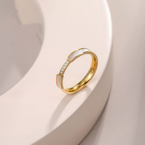 Armreifen, Muschel-Ring, Designer-Schmuck für Damen, leichter Luxus mit Mikro-Muschel-Ring, Roségold, weiß, weibliches Fingerdesign