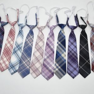 Lazy JK Ties Women Plaid Neck Tie Girls Japanese Style for Jk Uniform Cute Necktie School Accessories 220509