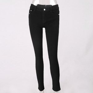 Jeans da donna Donna 2022 Pantaloni skinny in denim elasticizzato con cerniera posteriore sexy Pantaloni a vita alta Slim elasticizzati