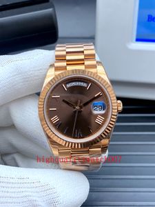 Новая версия Men Watch 18K Rose Gold Champagne Dial 40 мм 228235 Sapphire Glass 2813 Движение браслет из нержавеющей стали Механические автоматические мужские часы