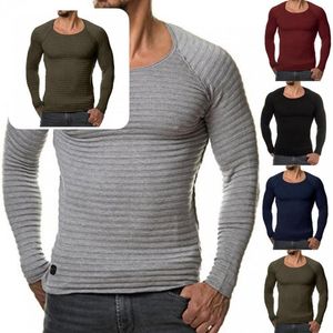 Homens Casuais Camisas Homens Roupa Na Moda Elastic Sólida Cor Sólida Base de Camisa Respirável T-shirt Redondo Pescoço para o Trabalho