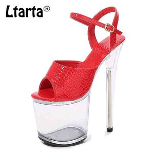 Sandali Ltarta Walk Show 13 15 17cm 20 cm PU Tacchi alti Stilotto Sexy Piattaforma impermeabile Scarpe Super Alta Femmina LFD 220318