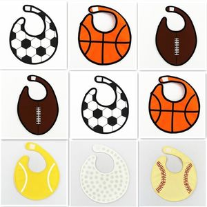 Baby Girl Boy Waterproof Towel Bib Kids Toddler Feeding Football Basketball Baseball Bibs Burp Cloths Baby Accessories 220511