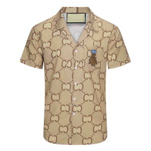 2023 New Designers Skjortor Strandshorts Herrmode Hawaii Bowlingskjorta med blommönster Fritidsskjortor Herr Kortärmade Byxor Variety Klänning Skjorta Plus Size M-3XL