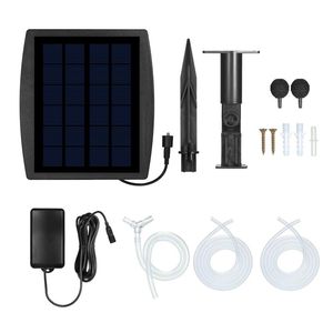 Decorações de jardim lagoa aerador bomba de ar solar 2.5 w oxigênio com pedras de bolha 3 modos kit de fonte alimentada para jardim jardim jardim