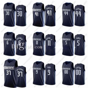 カスタム2021ローンレンジャーディープブルー77 Doncic 30カリー41 Nowitzki 44 Jackson 6 Porzingis Basketball Jersey Men women Youth Jerseys