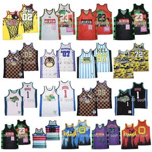 NC01 Basketball Jerseys Notorious B.I.G. Biggie Smalls 72 Bad Boy MTV 81 Rock Roll nad RIM 02 Tupac Martin Marty Mar Payne 23 Chucky 88