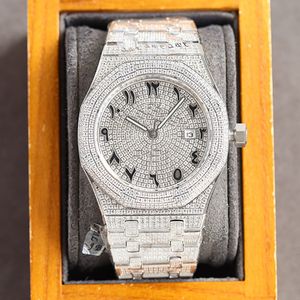 Diamant-Uhr, automatische mechanische Herrenuhren, 40 mm Leben, wasserdichte Armbanduhren, Herren-Casual-Business-Armbanduhr, Montre De Luxe, Faltschließe