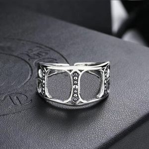 Designer ring s esterling sier vintage aberto cross cross eternal hua de alta qualidade anéis para homens aberturas ajustáveis punk tendy terling ier s