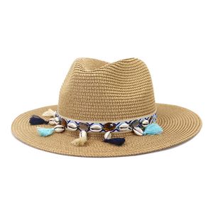 2022 Yaz Hasır Şapka Kadın Sunhat Sunhats Kızlar Geniş Brim Şapkalar Kadın Tatil Plaj Kapaklar Kadın Moda Açık Seyahat Güneş Koruma Kap Lady Caz Üstü Şapka Toptan