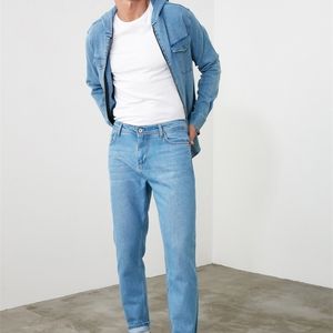 Trendyol män är koppla av passform jeans tmnss20je0519 220328