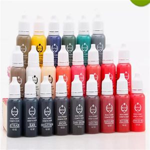 Ny ankomst 5 datorer Lot Permanent tatuering Ink Micro Pigment Color 1 2oz15ml Tattoo Inks for Tattoo 216s
