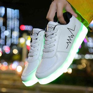 Wholesale shoes girl led for sale - Group buy Size New LED Children Glowing Shoes Luminous Sneakers with Girls Light Up Shoes Kids Fashion Sports Running Sneakers L220531