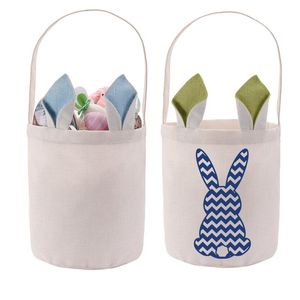 Gift Wrap 15Pcs Bulk DIY Easter Bucket White Blank Ear Candy Storage Bag Basket Festival Decoration Creative BagGift GiftGift