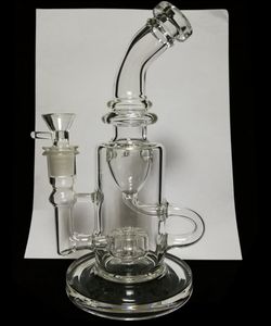 Кляйн 24см классические кальяны переработайте Fab Glass Bong Toro Surming Water Tipe Матрица Matrix Perc Smoke Sain