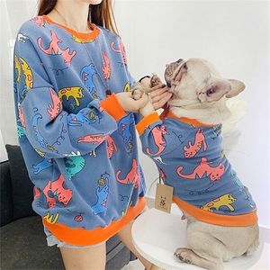 Pet Matching Clothes for Dog Parent Child Cotton French Bulldog Clothing s Hoodie s Apparel LJ200923