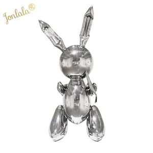 Ballong kanin konstfigur hantverk glänsande ballong hundstaty hem dekoration tillbehör Xmas gåva harts hantverk t200619
