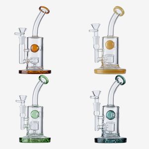 Jet perc Glass Bong Hollow Water Retaining Ball Narghilè alto 7 pollici Dab Oil Rigs 14mm Giunto femmina con tubi dell'acqua della ciotola