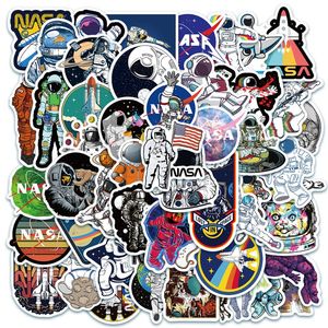 50Pcs/Lot cartoon creative universe space astronauts sticker Graffiti Kids Toy Skateboard car Motorcycle Bicycle Sticker Decals Wholesale