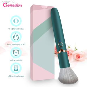 Seks Oyuncak Vibratör Makyaj Fırça Magic Stick Dildo Vibratör Oyuncakları Kadınlar İçin Yetişkin Ürünleri Kadın Samimi Mallar L220808