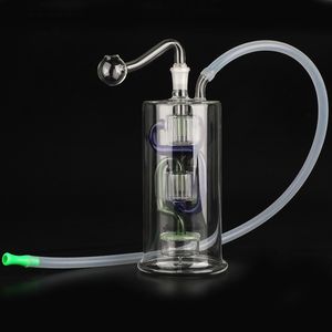 Queimador de óleo fumando água cachimbo bongs bubbler reciclador shisha hookah conjunto de bong bong 10mm masculino tigela de silicone mangueira dab rig apanhadores de cinzas fofos de tabaco percolater presentes