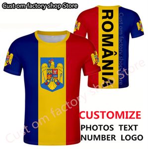 Romania Estate Personalizzata Uomo Sport magliette 3D Stampa FAI DA TE Tee Rumeno Emblema Magliette ROM Nome Numero Personalizza T-shirt 220609