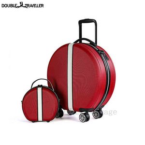 Travel Suitcase Spinner Wheels Rounded Trolley Luggage Bag Kids Cute Hand Inch Cabin Rolling Set pcs J220708 J220708