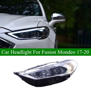 Car Daytime Head Light For Ford Fusion Mondeo LED Headlight Assembly 2017-2020 DRL Turn Signal High Beam Headlamp