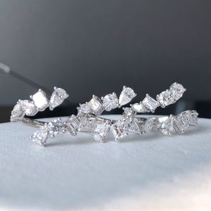 D-E 대 흰색 다이아몬드 반지 1.3ct 18K 금 자연 흰색 다이아몬드 결혼 약혼 여성을위한 여성 반지 Fine Diamonds Ring