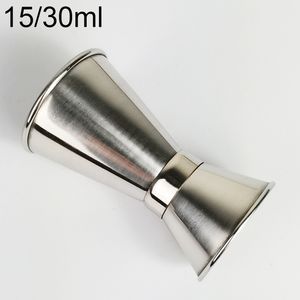 15-30ml Other Drinkware Silver Double Jigger Measure Cup Cocktail Drink Wine Shaker Stainless Bar Accessories
