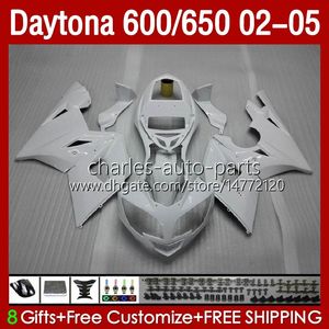 OEM Bodywork For Daytona 650 600 CC 600CC 650CC 02 03 04 05 Bodys 132No.39 Daytona650 Daytona-600 2002-2005 Daytona600 2002 2003 2004 2005 Fairings Kit glossy white blk