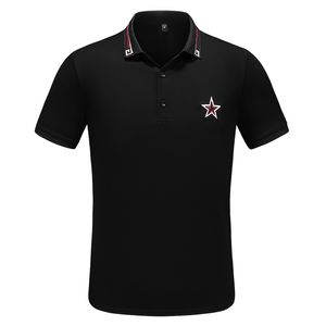 Mens T-Shirts polos Casual Shirts short sleeve Print plus size Men Classic Business Button Lapel Slim fit high quality shirt men's solid color shirt Stylish #41