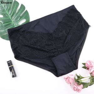 Beauwear Seksi Kadın Külot Çiçek Dantel Iç Çamaşırı Artı Boyutu Kadın Kısa Bayanlar Için Ultra Ince Külot Siyah Bej Whhite 7XL 220426