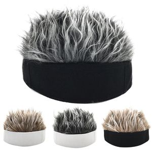 Bandanas Männer Retro Kurze Perücke Stirnband Hip Hop Hooligan Cap Beanie Cosplay Gefälschte Haar Hut