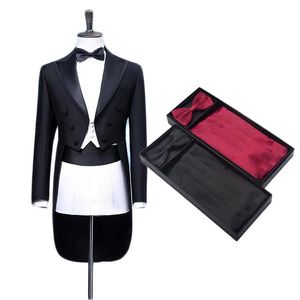 Bältesbröllop Satin Solid Herr Cummerbund för män Tuxedo Formella kostymer Sash Wide Ceremonial Belt/Morning Dress Gift Pappa Setbälten