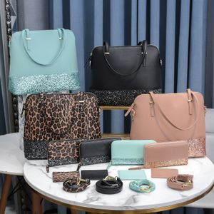 Kadın Çantalar Marka Tasarımcı Cross Vücut Hobo Sıradan Tote Çantalar Büyük Glitter Crossbody Cüzdan Kart Tutucu 3 PCS Setleri Aile Büyük Omuz Çantası Çantalar Çanta