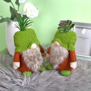 Rudolph Elf Gnomes Doll Party Favor Green Simulation Plants Faceless Beard Plush Toys Xmas Gifts Garden Decorations Home Christmas Ornament 11 5GL1 Q2