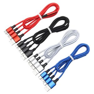 1,2M Multi USB kable ładowarki 3 na 1 Kabel ładowania Micro V8 Cord Micro V8