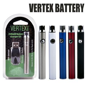 Cartabatterie Vertex Lo VV Kit caricabatterie 350mAh CO2 OLIO Preriscaldamento Batterie E Sigarette Penna Vape Fit 510 Atomizzatori Cartucce in Offerta