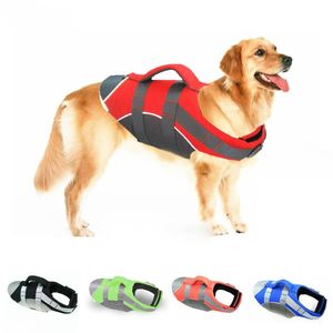 Abbigliamento per cani Giubbotto salvagente Imbracatura riflettente per animali domestici Nuoto estivo all'aperto per cani di taglia piccola e media Costume da bagno con maniglia di salvataggio Cane