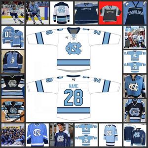 Xflsp College Custom UNC North Carolina Tar Heels genähtes Hockey-Trikot 12 Cassie Sumfest 14 Katie Rare 15 Steph Weber 16 Abby Pitcairn 18 Alli