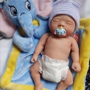 7" Boy Micro Preemie Full Body Silicone Baby Doll "Joseph" Lifelike Mini Reborn Doll Surprice Children AntiStress 220630