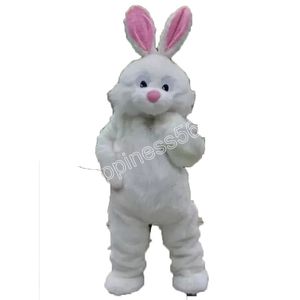 Halloween Weißes Kaninchen-Maskottchen-Kostüme, hochwertiger Cartoon-Charakter-Outfit-Anzug, Halloween-Erwachsene-Größe, Geburtstagsparty, Outdoor-Festival-Kleid