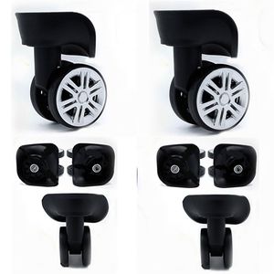 1 Pair DIY Replacement Luggage Wheels for suitcases Repair Hand Spinner Caster Wheels Parts Trolley Rubber Trunk Wheel Black 220509