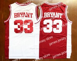 Bizden Yeni Gemi # Aşağı Merion 33 Bryant Jersey College Men Lisesi Basketbol Tüm Dikişli Boyut S-3XL En İyi Kalite