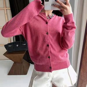 Damska Designer Odzież Topy Tees Kurtka Okrągły Neck Button Cardigan Sweter Cienka Płaszcz Knitwear Unisex Para Niktki Dziób-Dziecko Nosić Azjatyckie Rozmiar Kurtka Mantlet