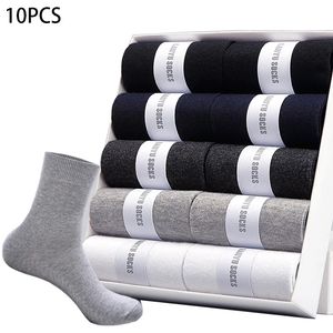 Męskie Skarpety Style 10 Pair / lot Plus Size Casual Business Mężczyźni Bawełniana Oddychająca Wiosna Lato Winter Dla Male 220328