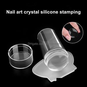 Nail Art Templates Salon Health Beauty Set Stam Template Tool Stamper Scraper With Cap Dh13E