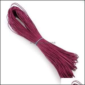 Arti e Mestieri Arti Regali Casa Giardino 1Mm 70M Lot Colorf Cotone Cera Linea Corda Corda Elastica Perline String Strap Gioielli Fai Da Te Fai Collana